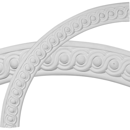 Ekena Millwork 40 1/4"OD x 34"ID x 3 1/8"W x 3/4"P Hillsborough Running Coin Ceiling Ring (1/4 of complete circle) CR41HI
